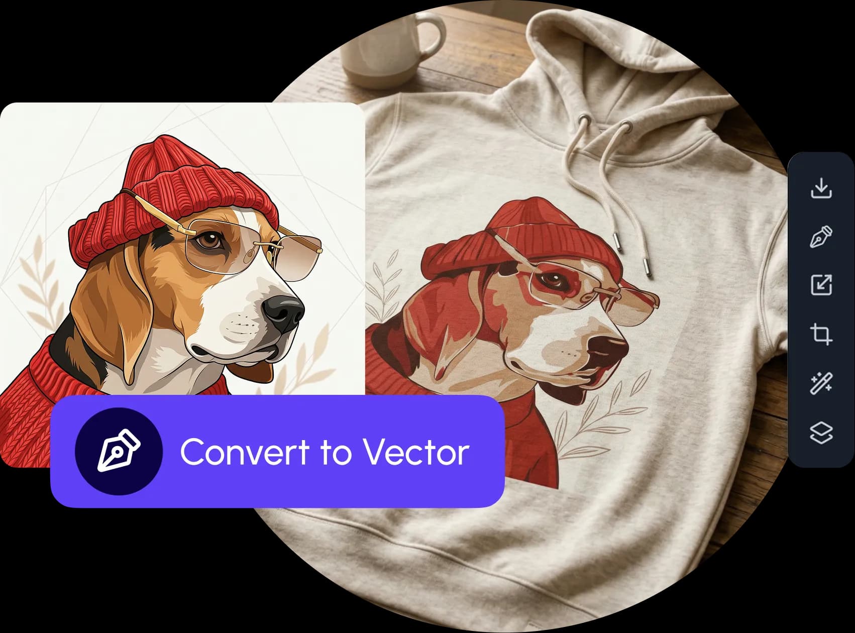 Raster image ready to be converted to vector