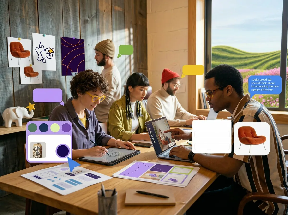 Design agency team — alternate artwork for navigation and hub tiles