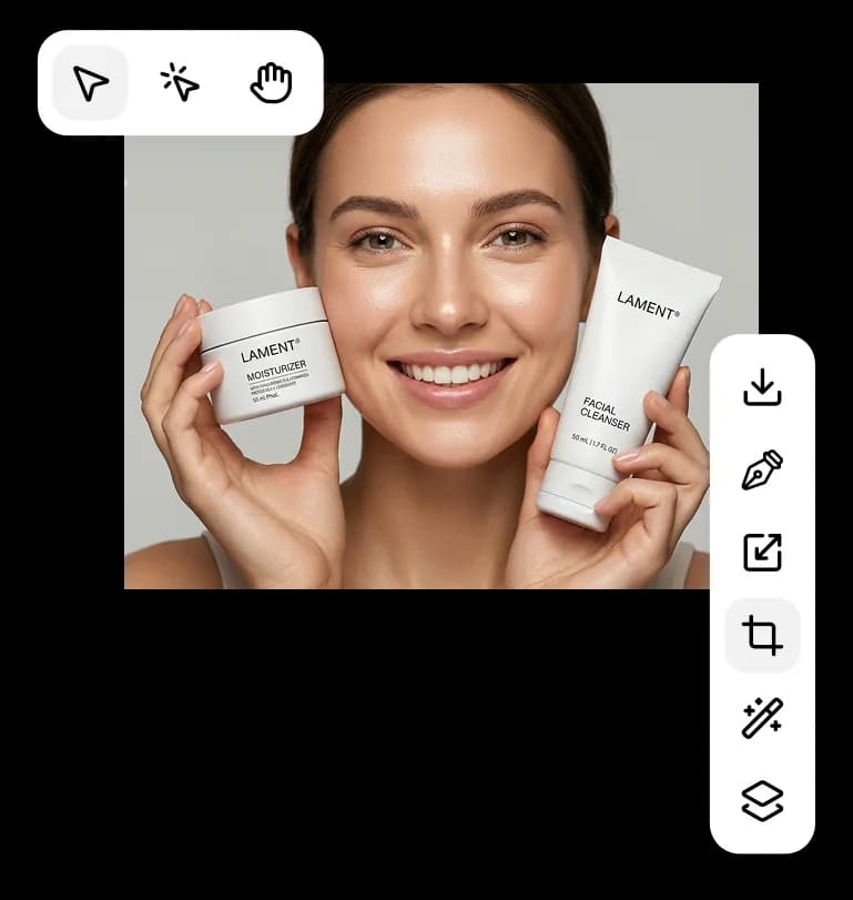 Move and arrange elements on the design canvas
