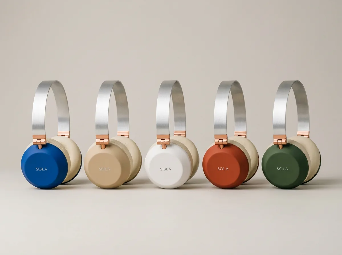 Five color versions of the same product, ready to test