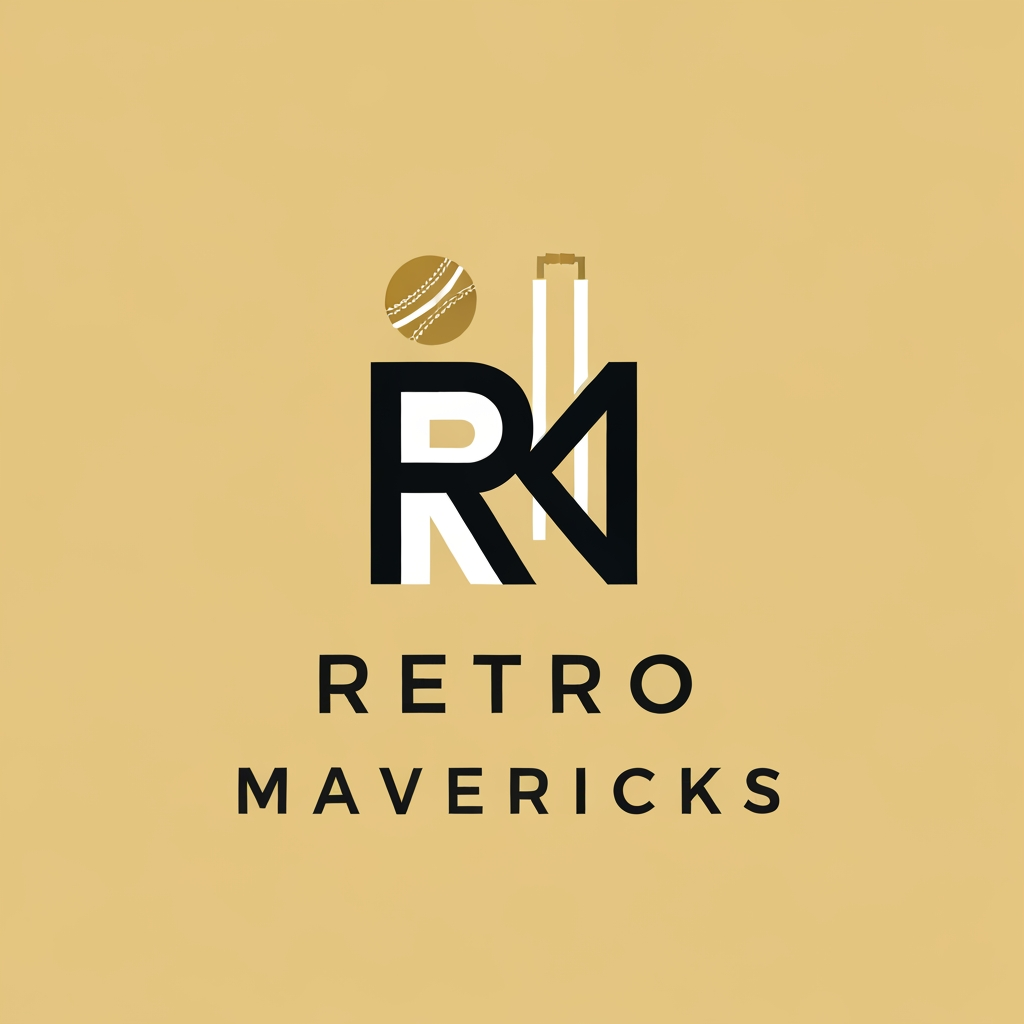 AI Logo Design by Hiding Elephant for Create a minimal premium monogram logo for “RETRO MAVERICKS”.
Use stylized letters “RM” merged into a single geometric mark.
Add a small cricket symbol like a ball or stumps subtly.
Color palette: black, gold, and white.
Modern, luxury, clean vector design. No background.