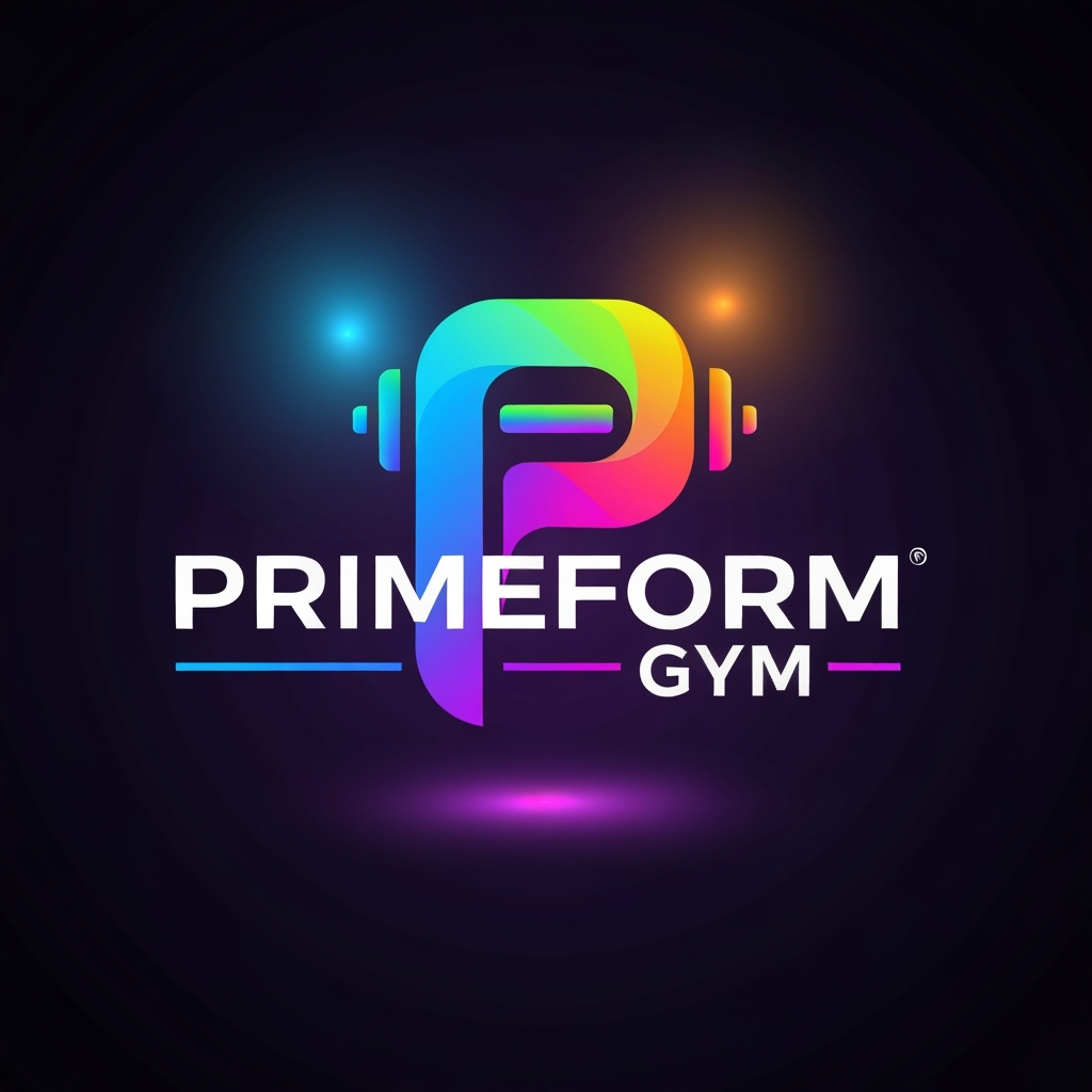 AI Logo Design by Hiding Elephant for “Create a colorful, dynamic logo for PrimeForm Gym, a modern fitness brand focused on strength, movement, and transformation.
Design a bold, geometric emblem combining a stylized letter ‘P’ with a dumbbell or motion-inspired shape.
Use a vibrant gradient color palette blending electric blue, neon pink, orange, lime green, and purple to represent energy and diversity.
Typography: sleek, bold, sans-serif font for ‘PrimeForm Gym’.
Style: futuristic, motivational, high-energy fitness branding.
Include soft lighting or glow effects around the logo to enhance the vibrant colors.
Vector-style, centered composition, transparent or dark background.”
