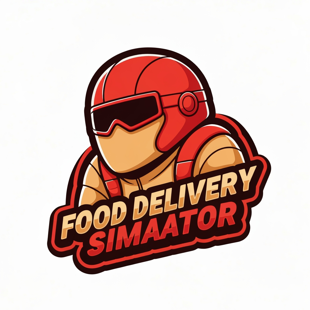 AI Logo Design by Hiding Elephant for Rider Food Delivery Simulator Logo