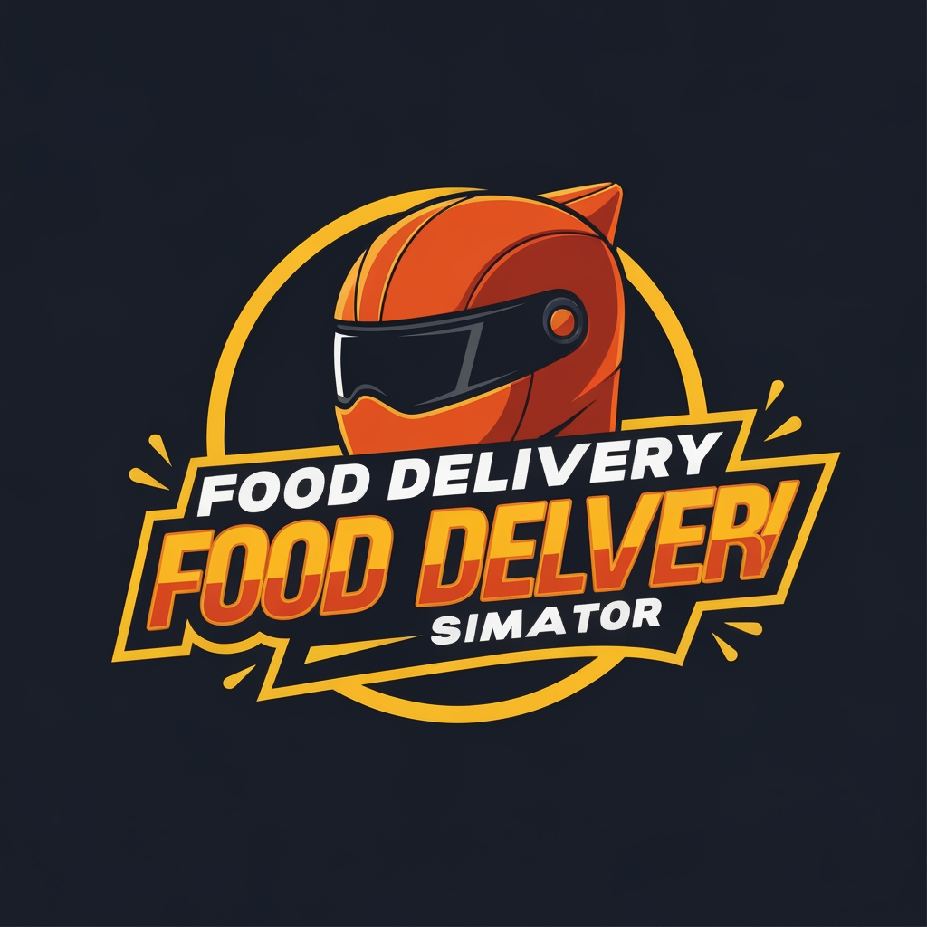 AI Logo Design by Hiding Elephant for Rider Food Delivery Simulator Logo