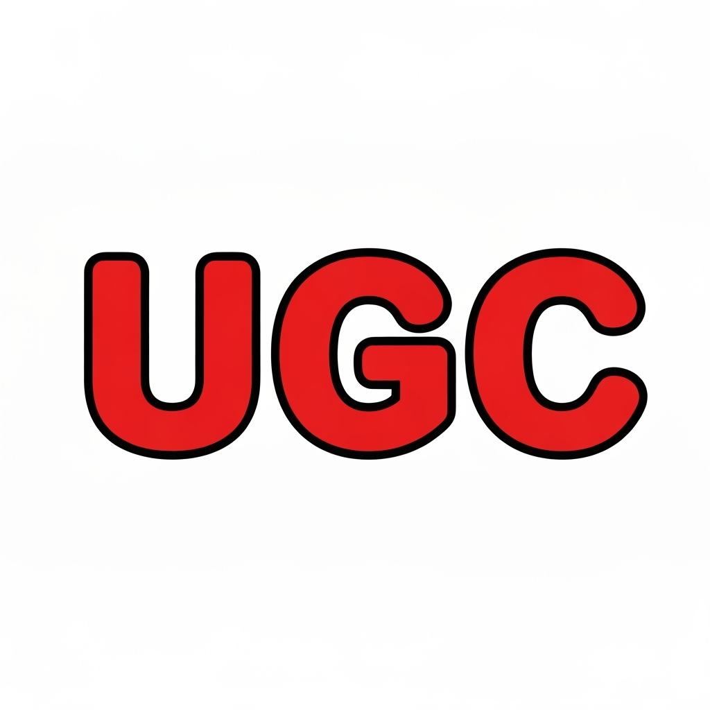 AI Logo Design by Hiding Elephant for create lego logo but instead of the letters spelling "lego"  make it spell "UGC"