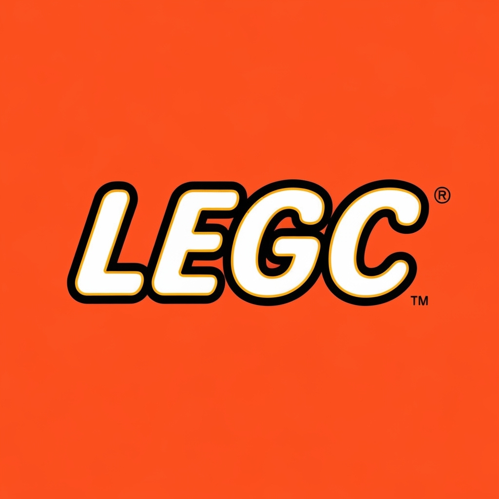 AI Logo Design by Hiding Elephant for create the lego logo but instead of the letters spelling "lego"  make it spell "UGC" make sure all the colors, fonts, etc are the exact same as the original lego logo