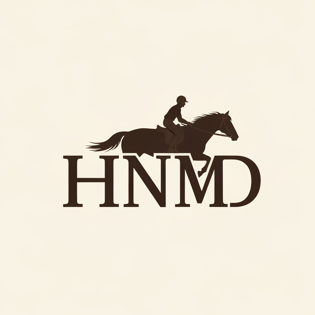 AI Logo Design by Hiding Elephant for HNM horse rider LOGO