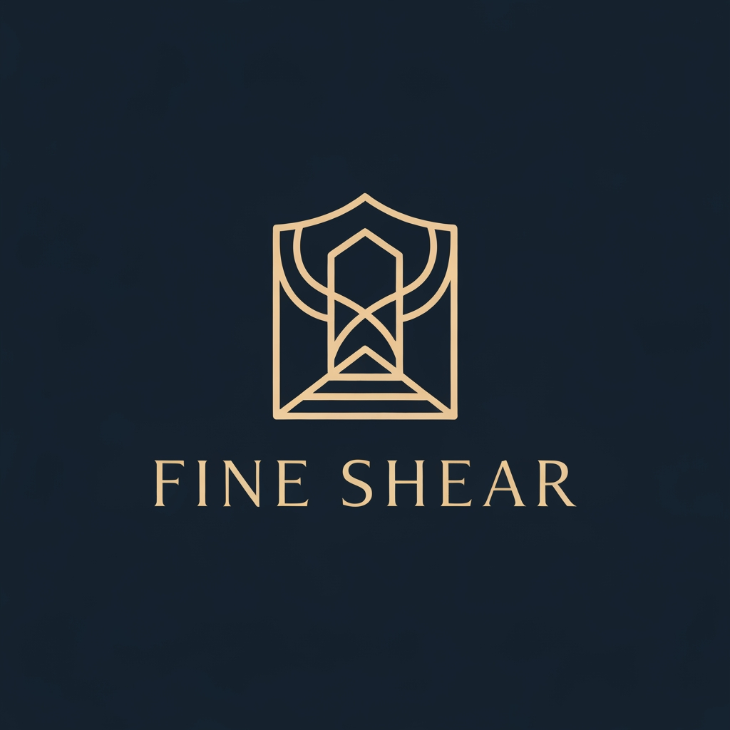 AI Logo Design by Hiding Elephant for FINE SHEAR     LOGO
