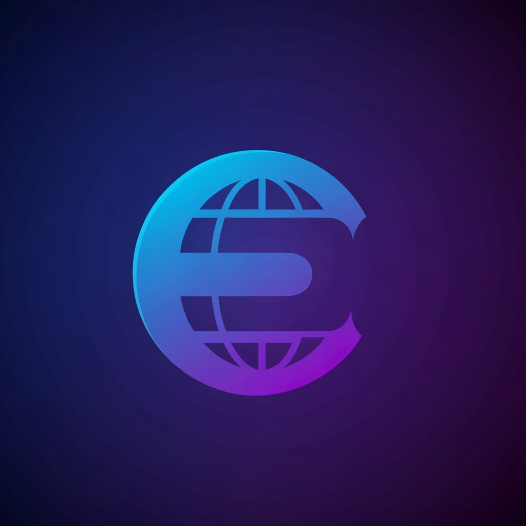 AI Logo Design by Hiding Elephant for A stylized “E” morphing into a globe, symbolizing digital growth and global reach.

Color: Electric Blue with gradients to Neon Purple.

Represents evolution, presence, and expansion.