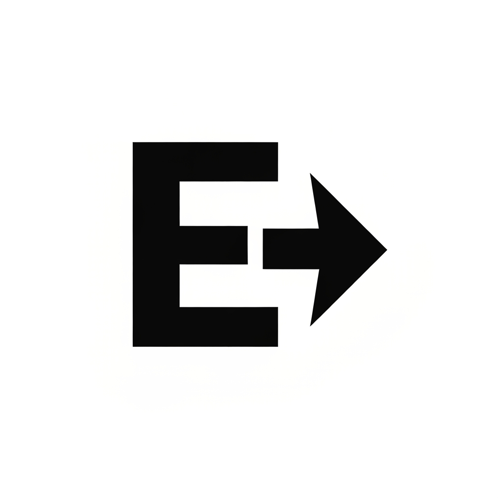 AI Logo Design by Hiding Elephant for A bold E with a forward-moving arrow (symbol of execution).