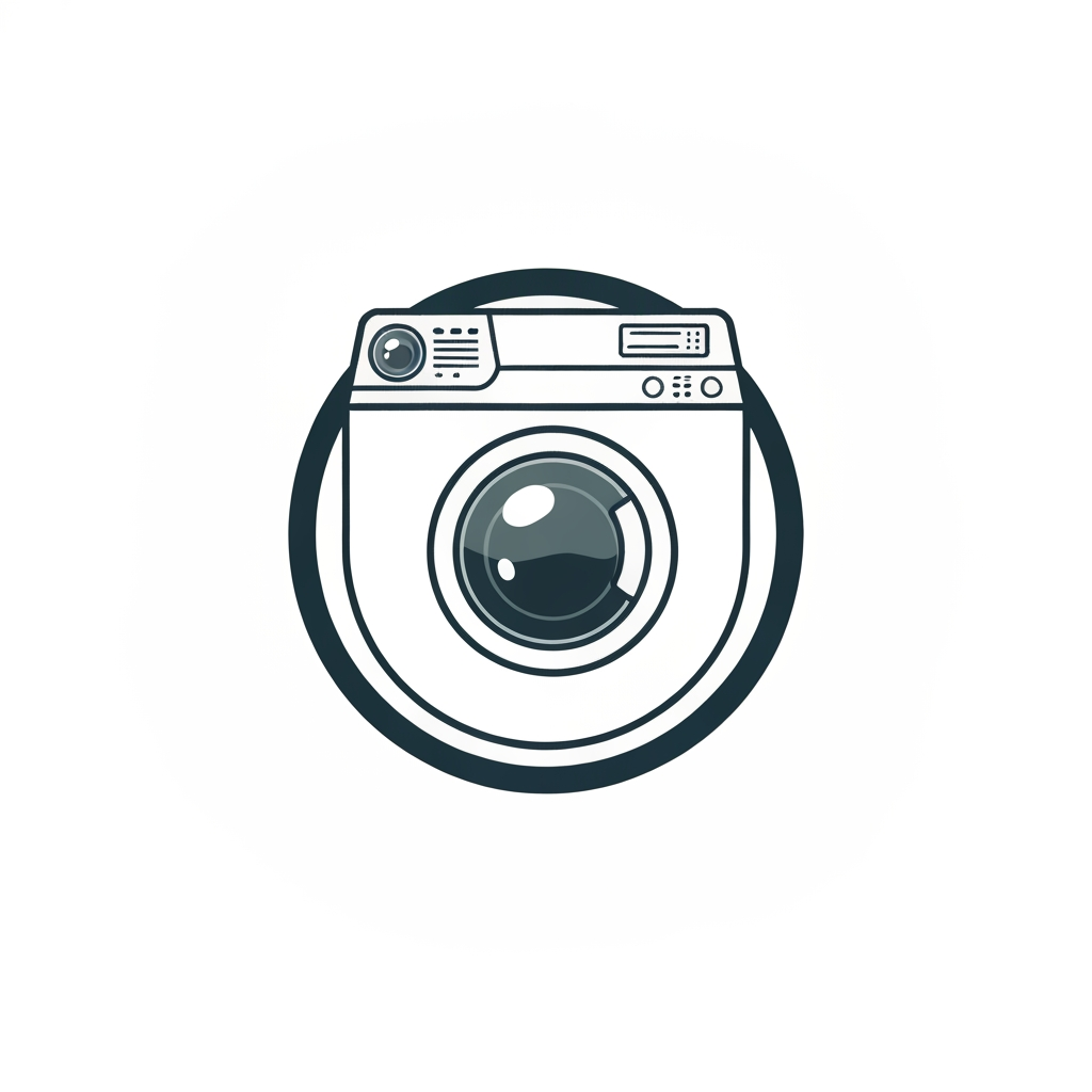 AI Logo Design by Hiding Elephant for washingmachine of logo