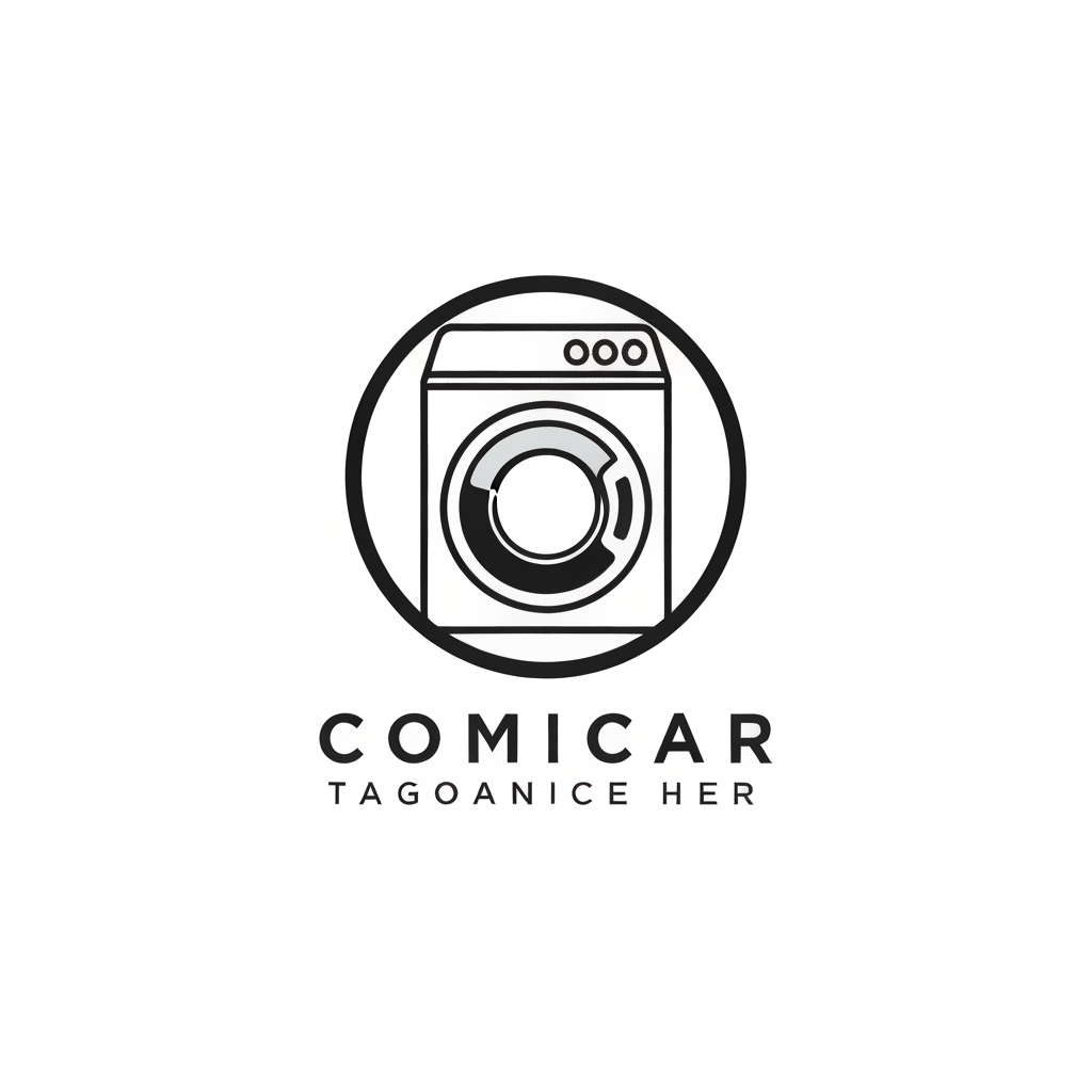 AI Logo Design by Hiding Elephant for washingmachine of logo unique