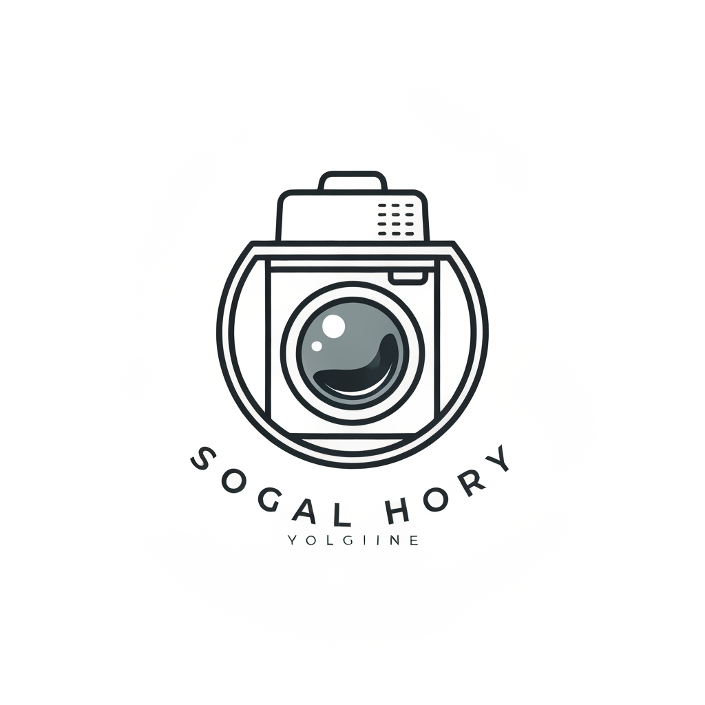 AI Logo Design by Hiding Elephant for washingmachine of logo unique