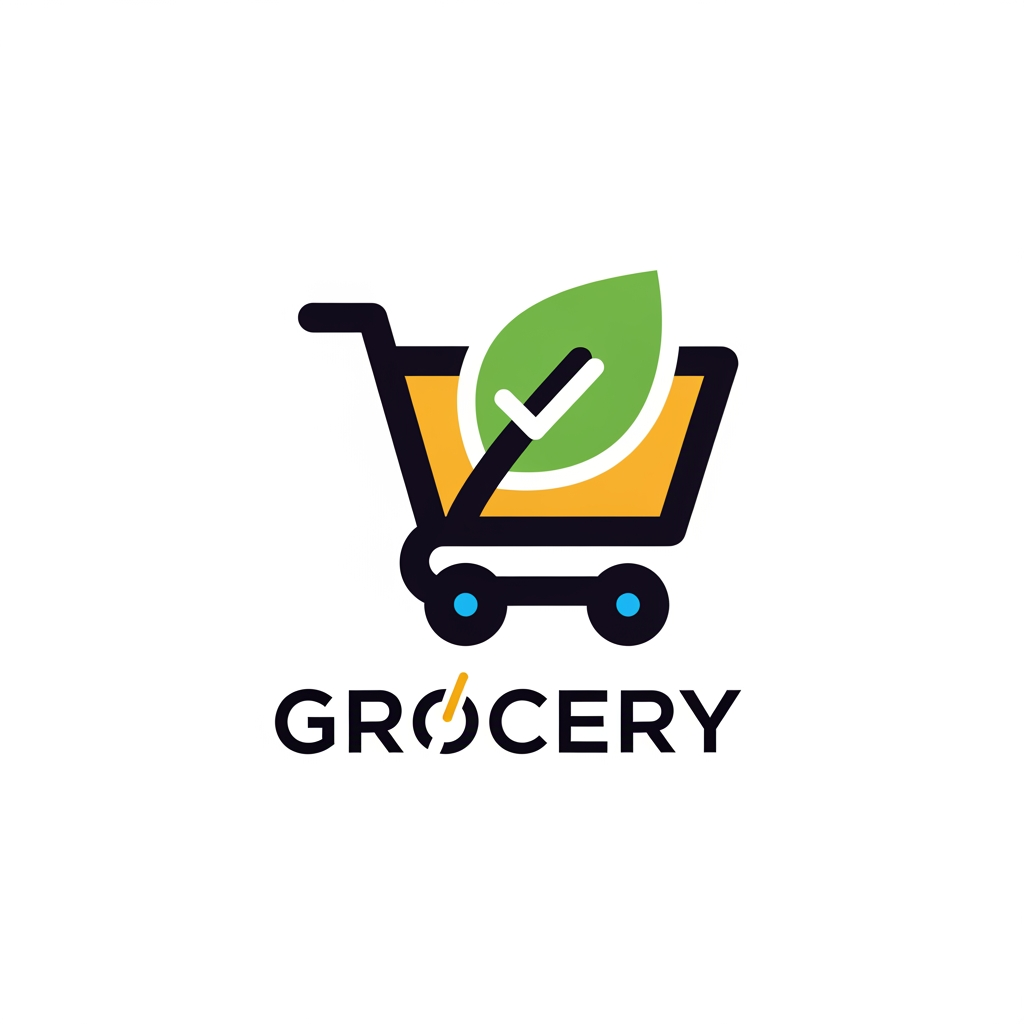 AI Logo Design by Hiding Elephant for iconify grocey logo  unique