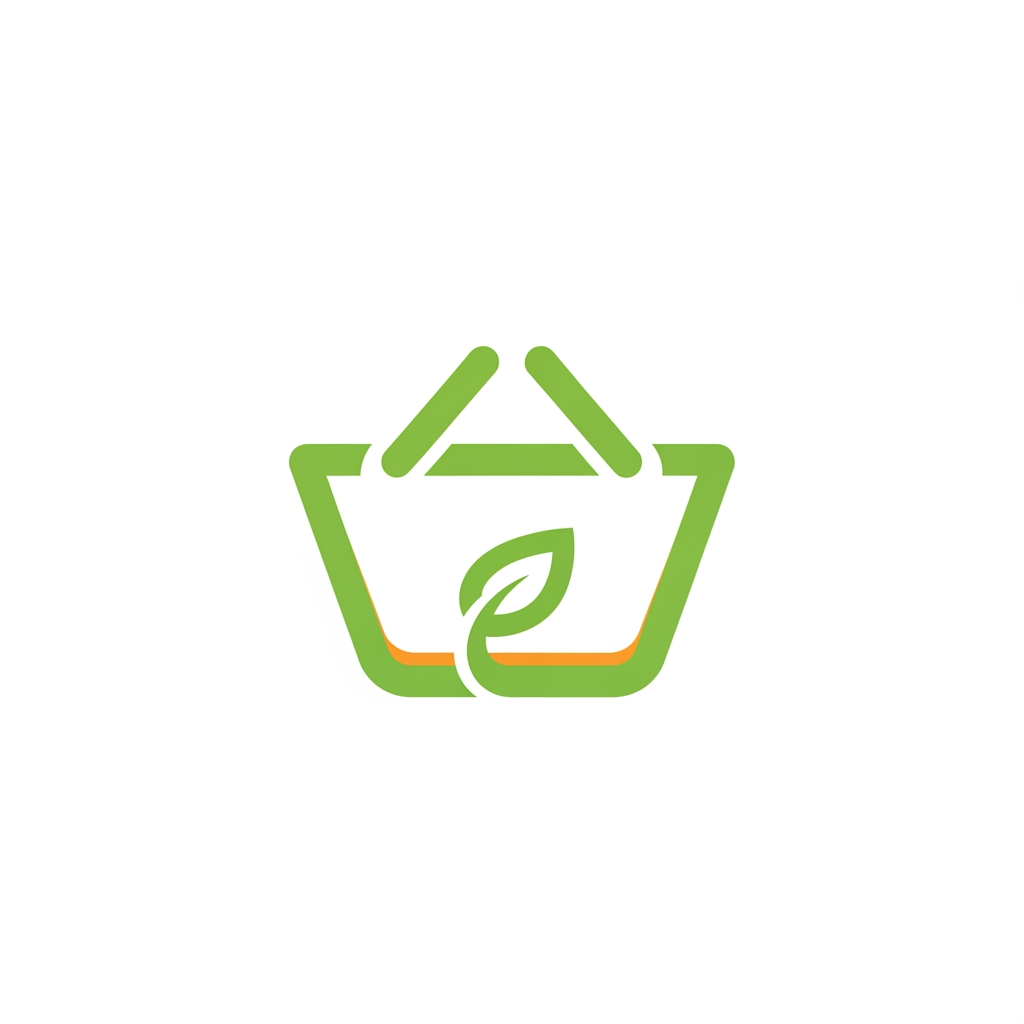 AI Logo Design by Hiding Elephant for iconify grocery logo icon