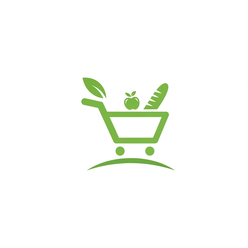 AI Logo Design by Hiding Elephant for iconify grocery logo icon