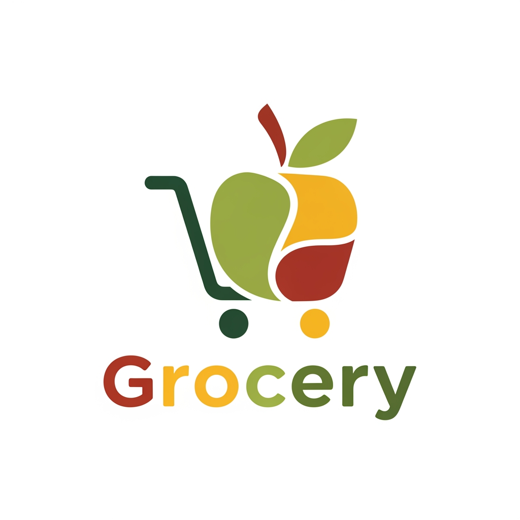 AI Logo Design by Hiding Elephant for iconify grocey logo  unique