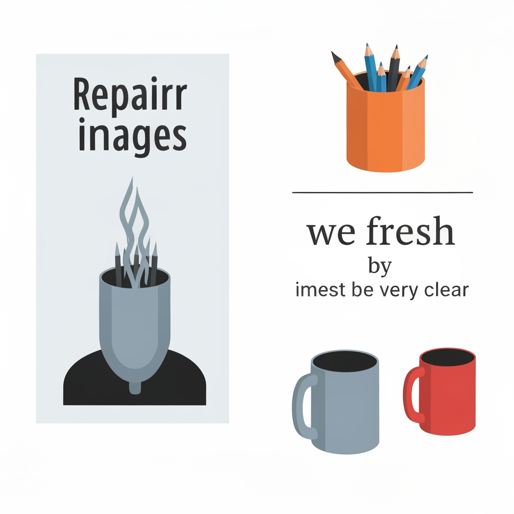 AI Logo Design by Hiding Elephant for Repair images to be fresh and very clear word by word