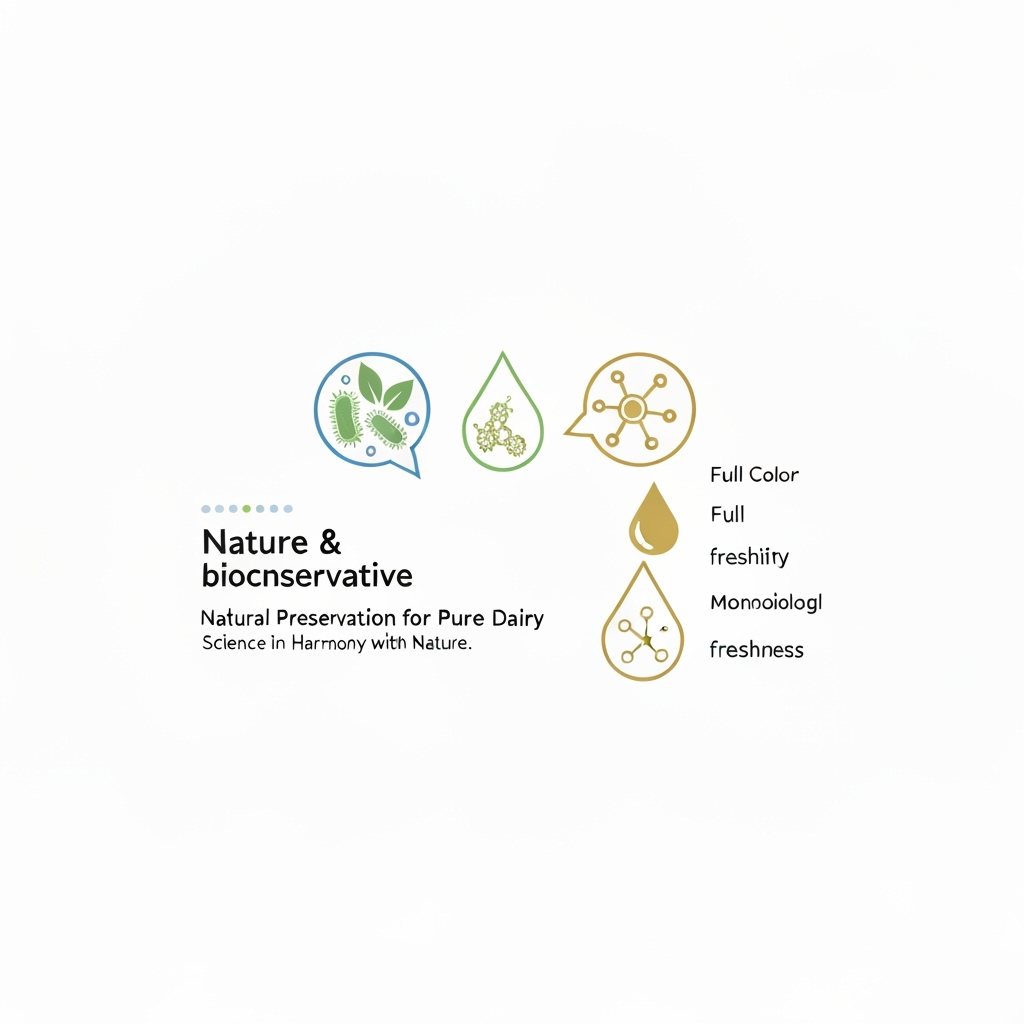 AI Logo Design by Hiding Elephant for Create a modern, clean, and science-inspired logo for a product that is a bio-conservative for dairy products, particularly cheese. The product naturally extends shelf life and preserves freshness without synthetic additives.

Key themes to represent:

Nature & biotechnology fusion (e.g., leaves, microbes, molecular patterns, or natural droplets)

Dairy connection (e.g., cheese wedge, milk droplet, or subtle dairy motifs)

Clean-label and safety (freshness, purity, sustainability)

Innovation & trustworthiness (professional, scientific aesthetic)

Style preferences:

Minimalist, modern, and elegant

Soft, natural color palette — white, cream, light green, blue, or gold tones

Avoid clutter or overly literal food imagery

Optionally include a tagline like: “Natural Preservation for Pure Dairy” or “Science in Harmony with Nature.”

Output options:

Full-color version and monochrome variant

Suitable for packaging, product labels, and digital marketing

Inspiration keywords: biotech, nature, purity, dairy innovation, sustainability, microbiology, freshness.