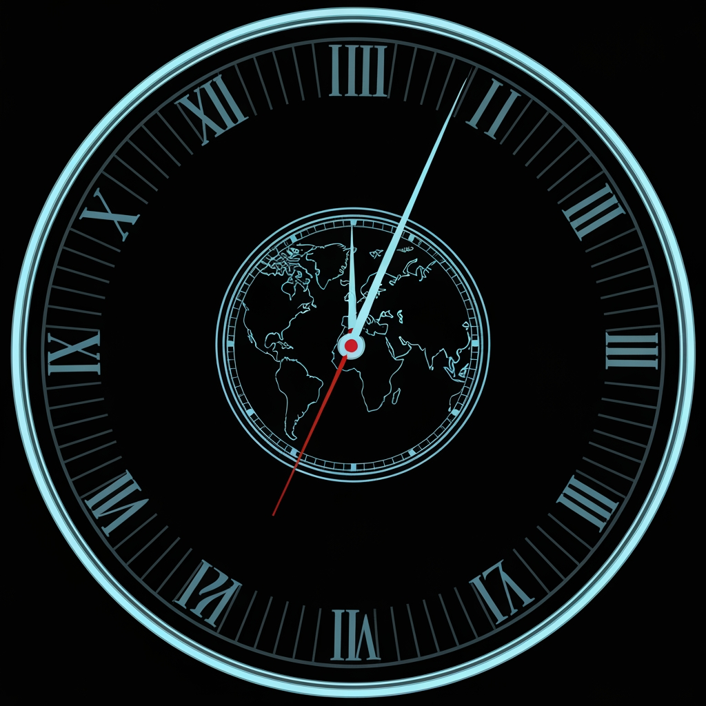 AI Logo Design by Hiding Elephant for make picture of the world as a clock