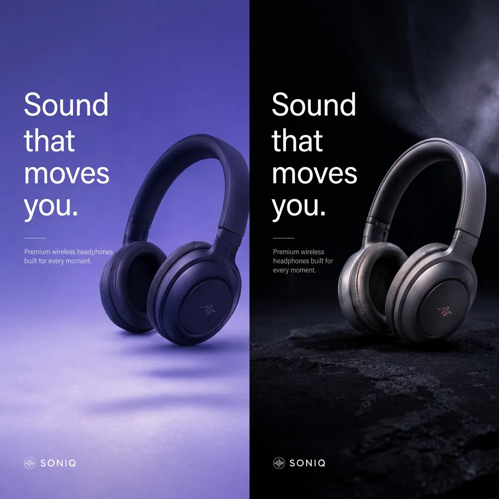 A/B headphone campaign variants for Amazon storefront testing