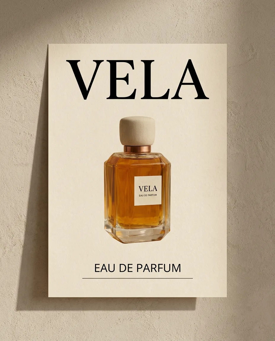 The chosen VELA poster with exact type and spacing